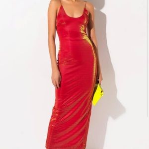 Arika Slide into my DMs fitted maxi dress